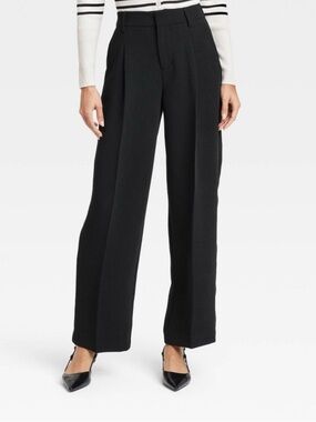 a new day Black High-Waist Wide-Leg Trousers